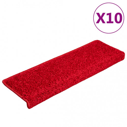 vidaXL Nášľapy na schody 20 ks 65x21x4 cm červené