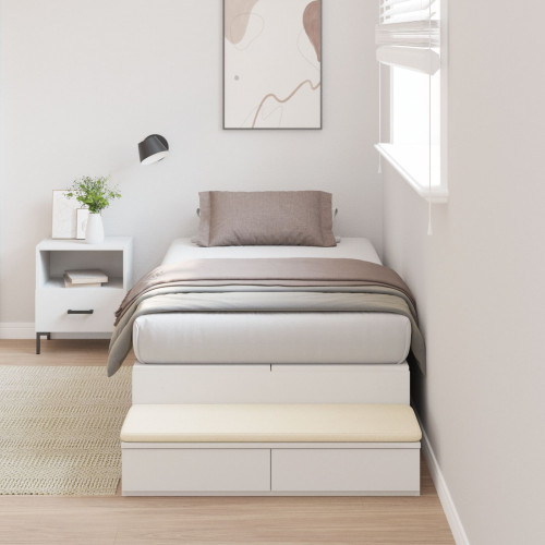 vidaXL Rám postele  Biela Kompozitné drevo 90 x 190 x 31.5 cm