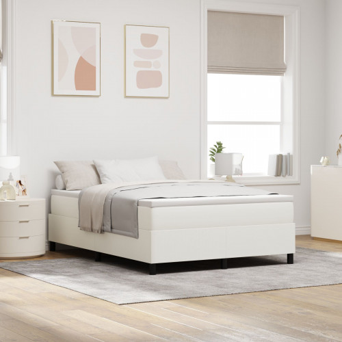 vidaXL Posteľ s pružinovým základom Krémová 140x200 cm z kordúru