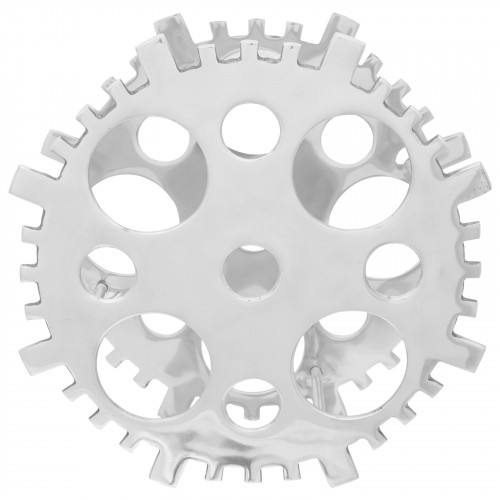 vidaXL Strieborný stojan na víno 15.4x5.5x15.4 palcov Hliník