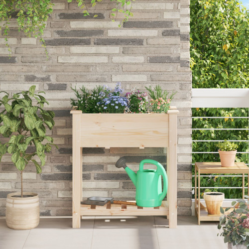 vidaXL Záhradný črepník s mriežkami 71x37x76 cm z masívneho dreva