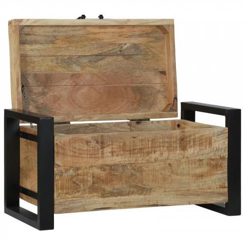 vidaXL Úložné truhly 60x30x30 cm Masívne mango drevo a kov