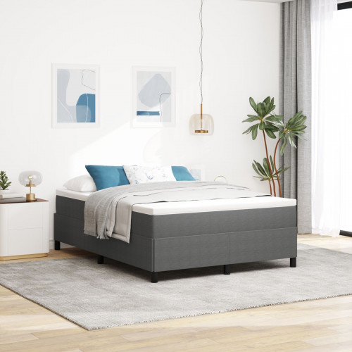 vidaXL Rám postele Svetlosivá 140x190 cm z kordurového textilu