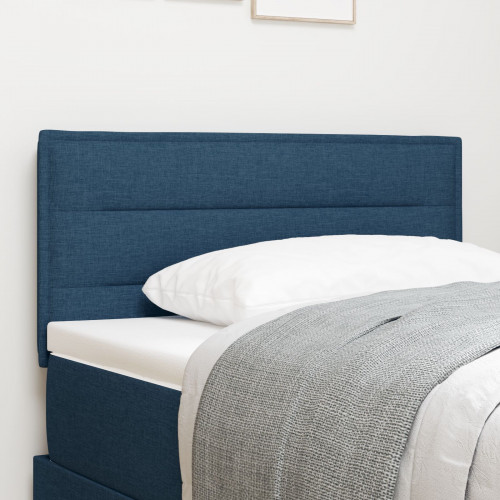 vidaXL Čelo postele s líniovým dizajnom modré 80 cm látka