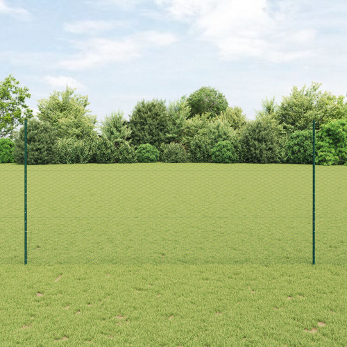 vidaXL Zelená súprava záhradného oplotenia Sada 2 kusov 25 x 1,5 m Trvácne