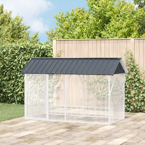 vidaXL Klietka pre vtáky Anthracite 112x227x141 cm Oceľ