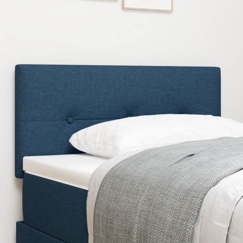 vidaXL Čalúnené čelo postele s gombíkmi modré 100 cm tkanina