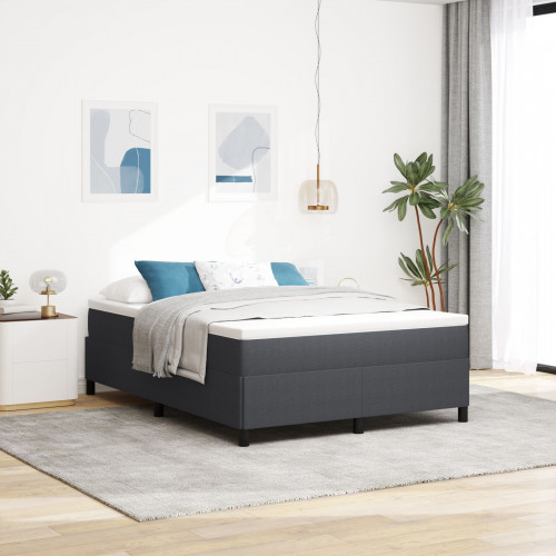 vidaXL Rám postele tmavo šedý 140x190 cm zružového plyšu