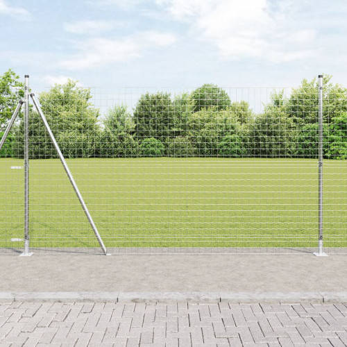 vidaXL Pľúca brán  s podkladovými doskami 7 ks Ø32 mm 88,5 cm Galvanizovaná oceľ