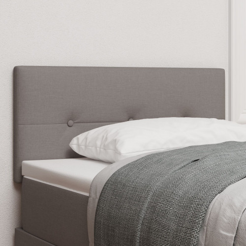 vidaXL Čelo postele s gombíkmi, prešívané, taupe, 90 cm, látka