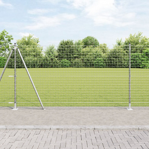 vidaXL Plotové stĺpy Sada 52 Pozinkovaná oceľ 3.2 x 3.2 x 68.5 cm