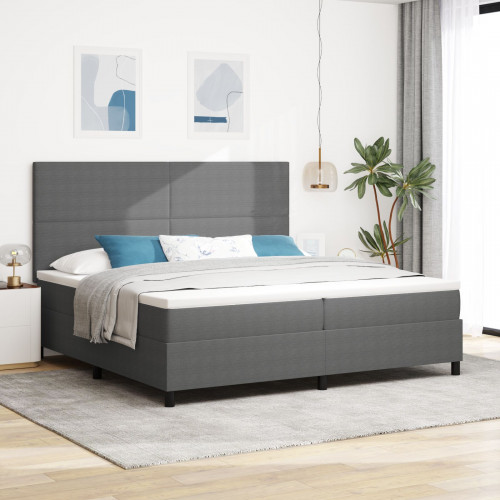 vidaXL Posteľ s boxspringom s matracom svetlo sivá 200x200 cm Kordurová tkanina